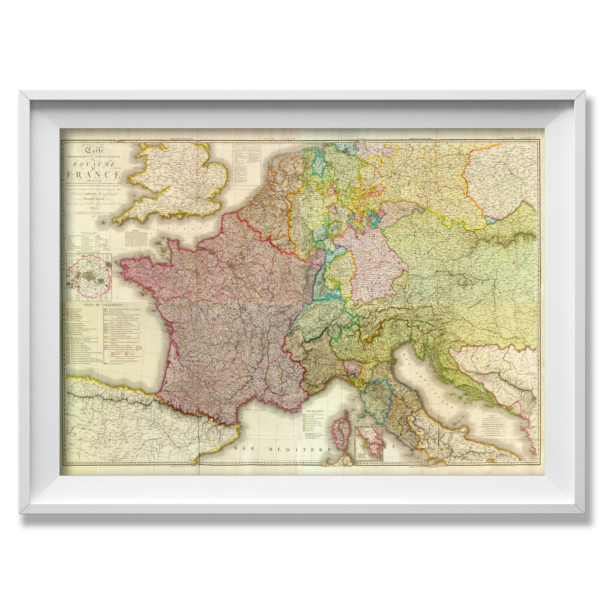 Administrative Map of France in 1816 - Amazing Maps