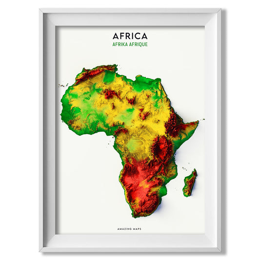 Africa Relief map - Amazing Maps