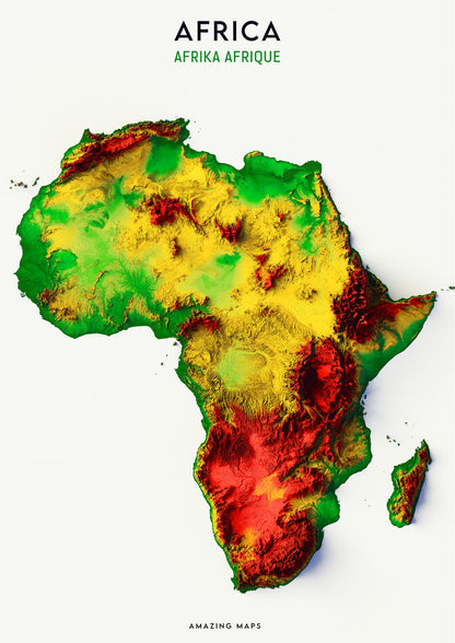 Africa Relief map - Amazing Maps