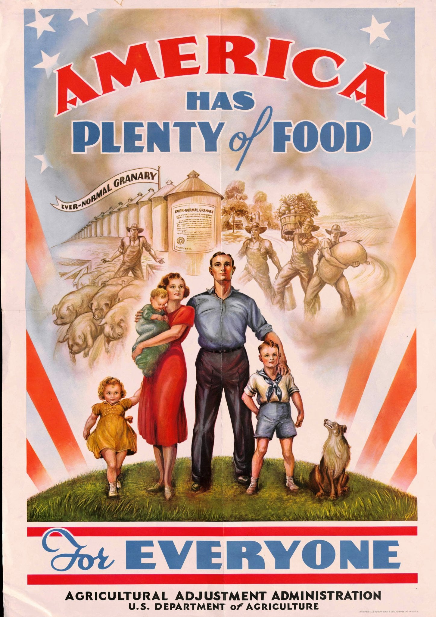 America Has Plenty of Food Poster - Amazing Maps