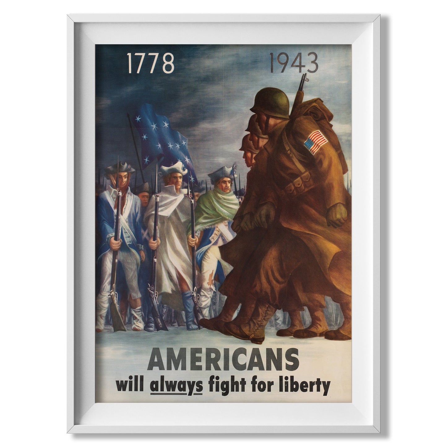 Americans Will Always Fight Propaganda Poster - Amazing Maps