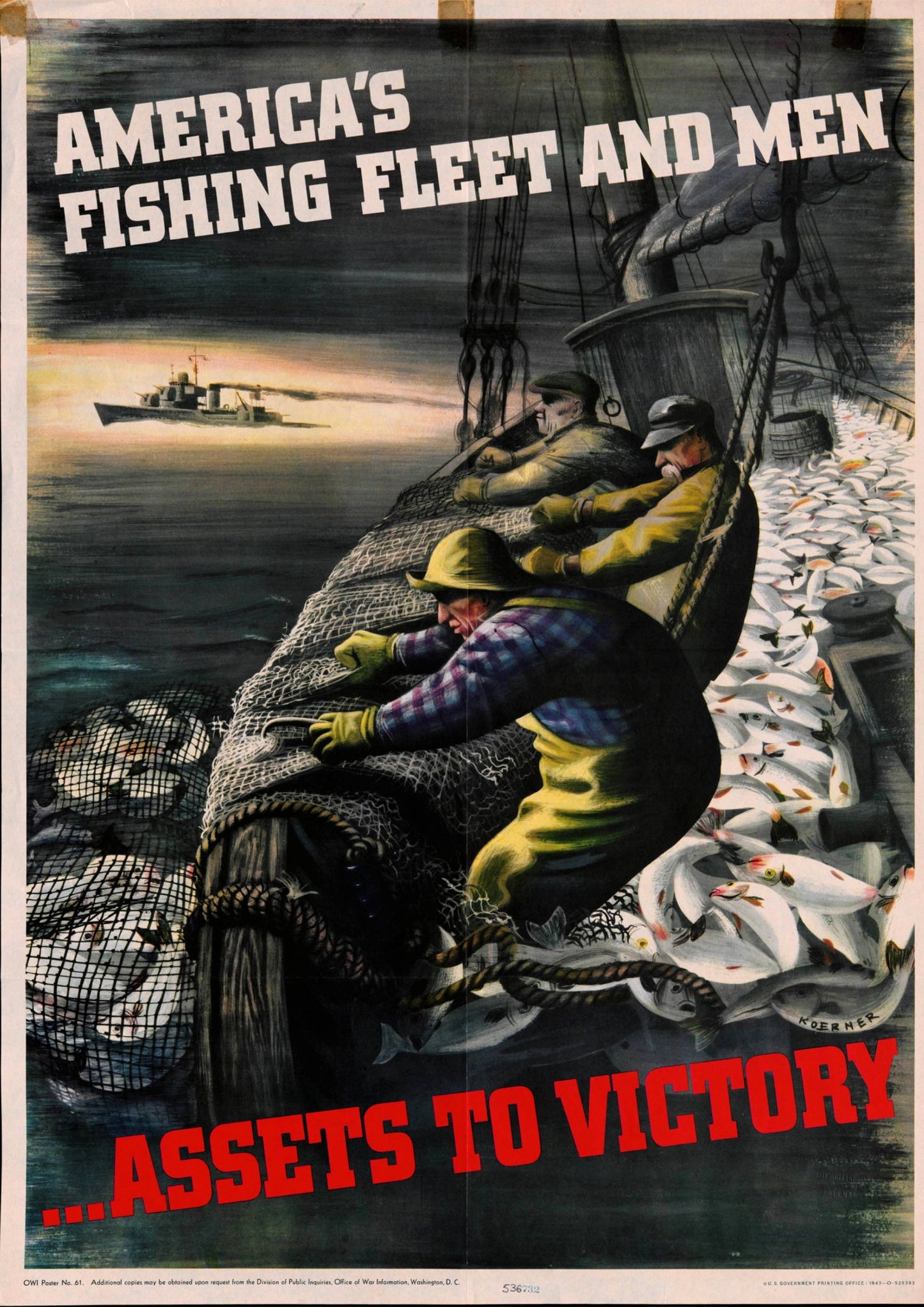 America's Fishing Fleet and Men Poster - Amazing Maps