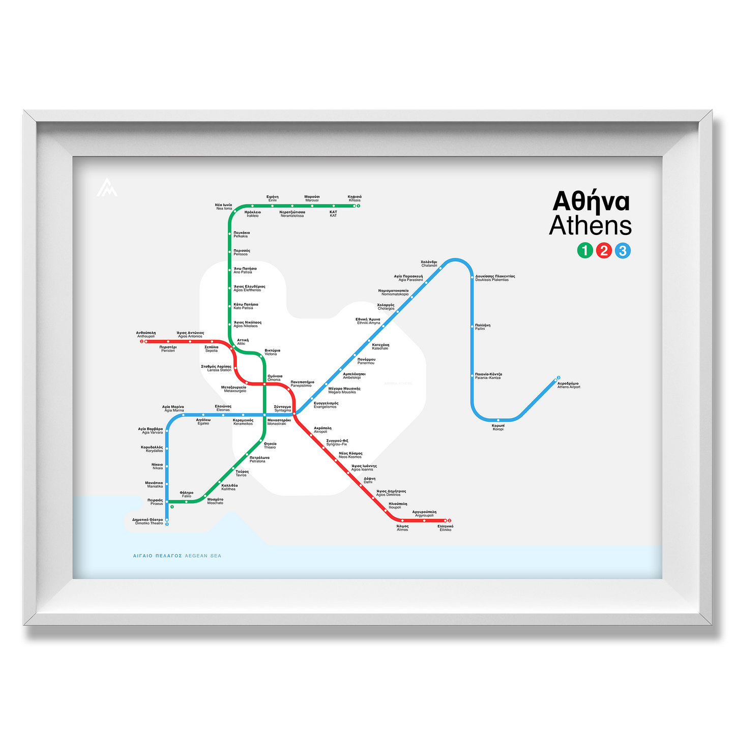 Athens Metro map