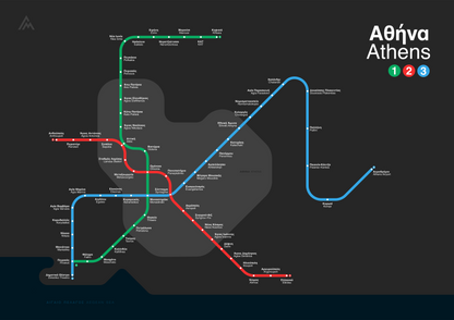 Athens Metro map