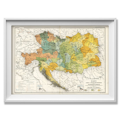 Austria - Hungary 1874 - Historic Map - Amazing Maps