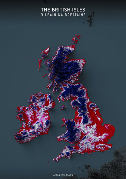 British Isles Relief map - Amazing Maps