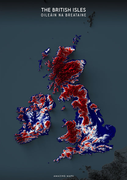 British Isles Relief map - Amazing Maps