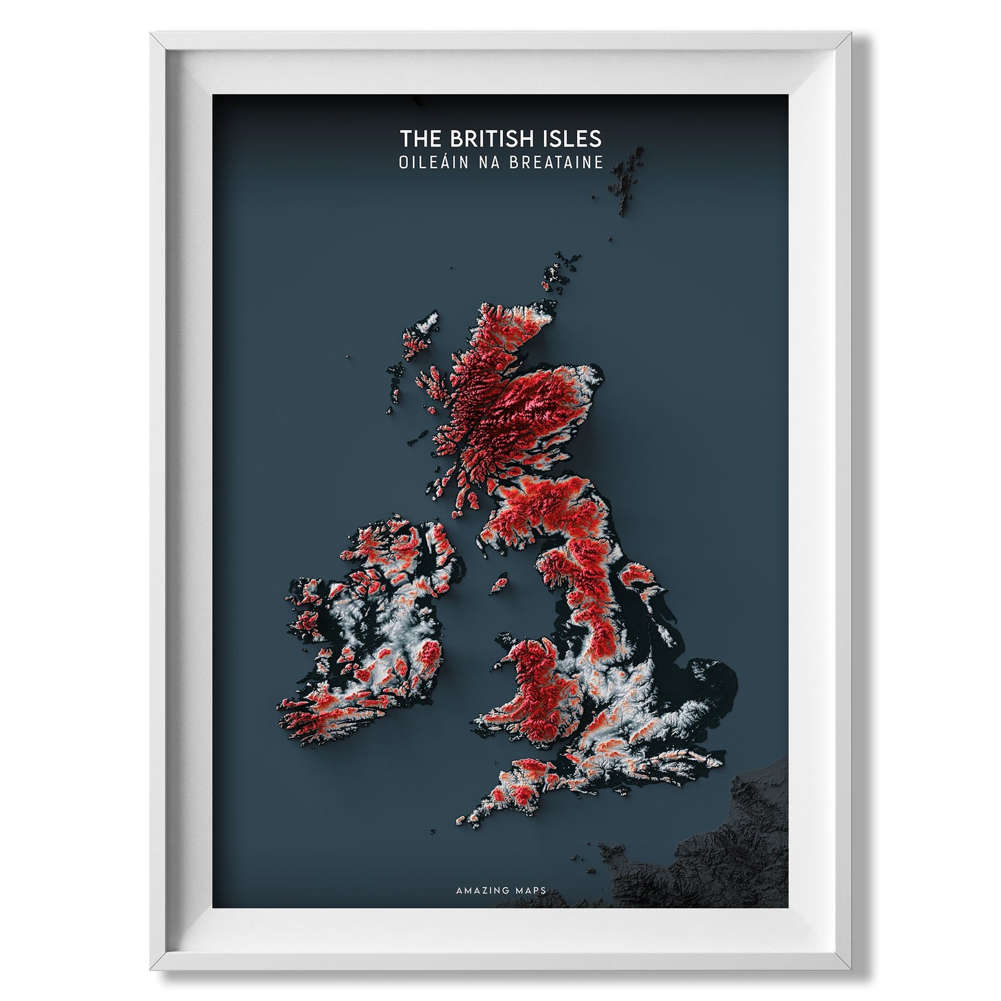 British Isles Relief map - Amazing Maps