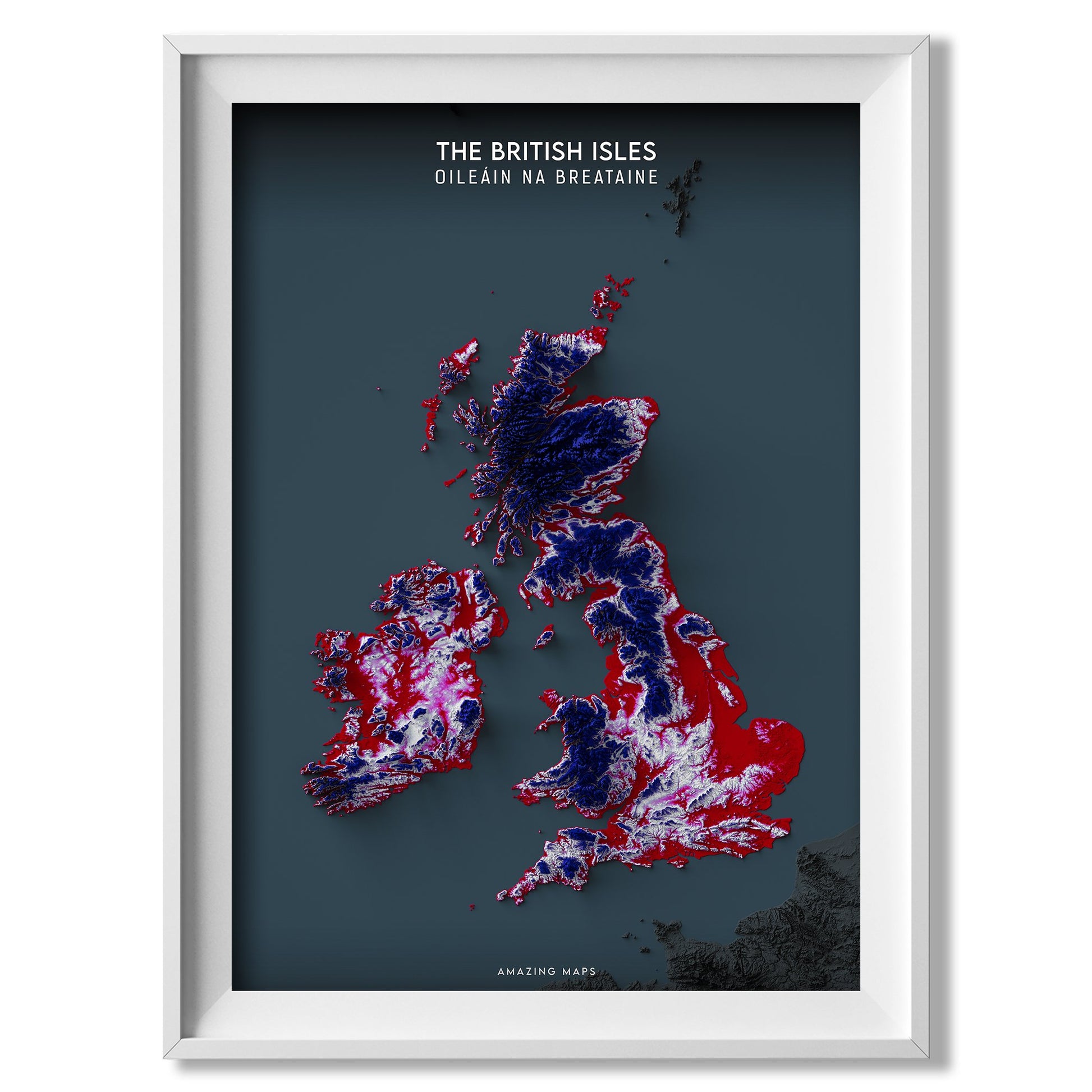 British Isles Relief map - Amazing Maps