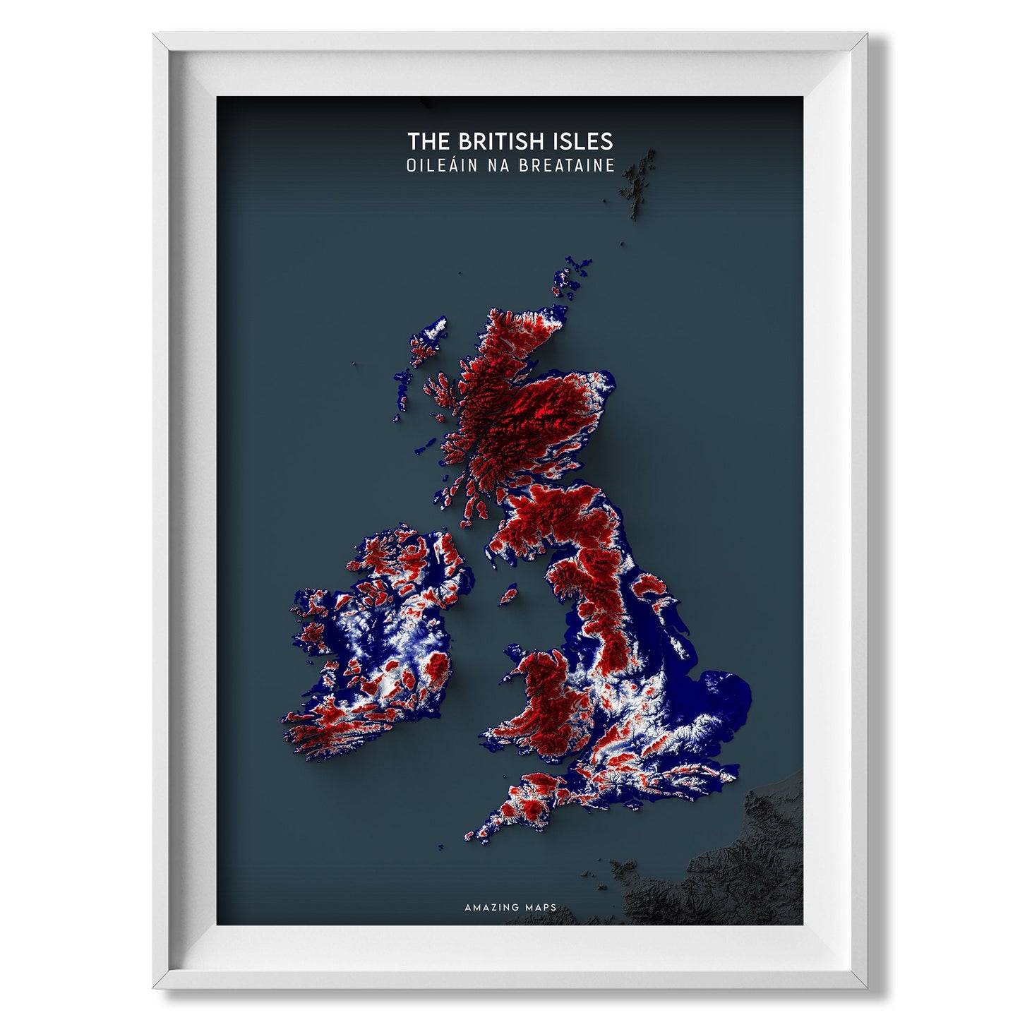 British Isles Relief map - Amazing Maps