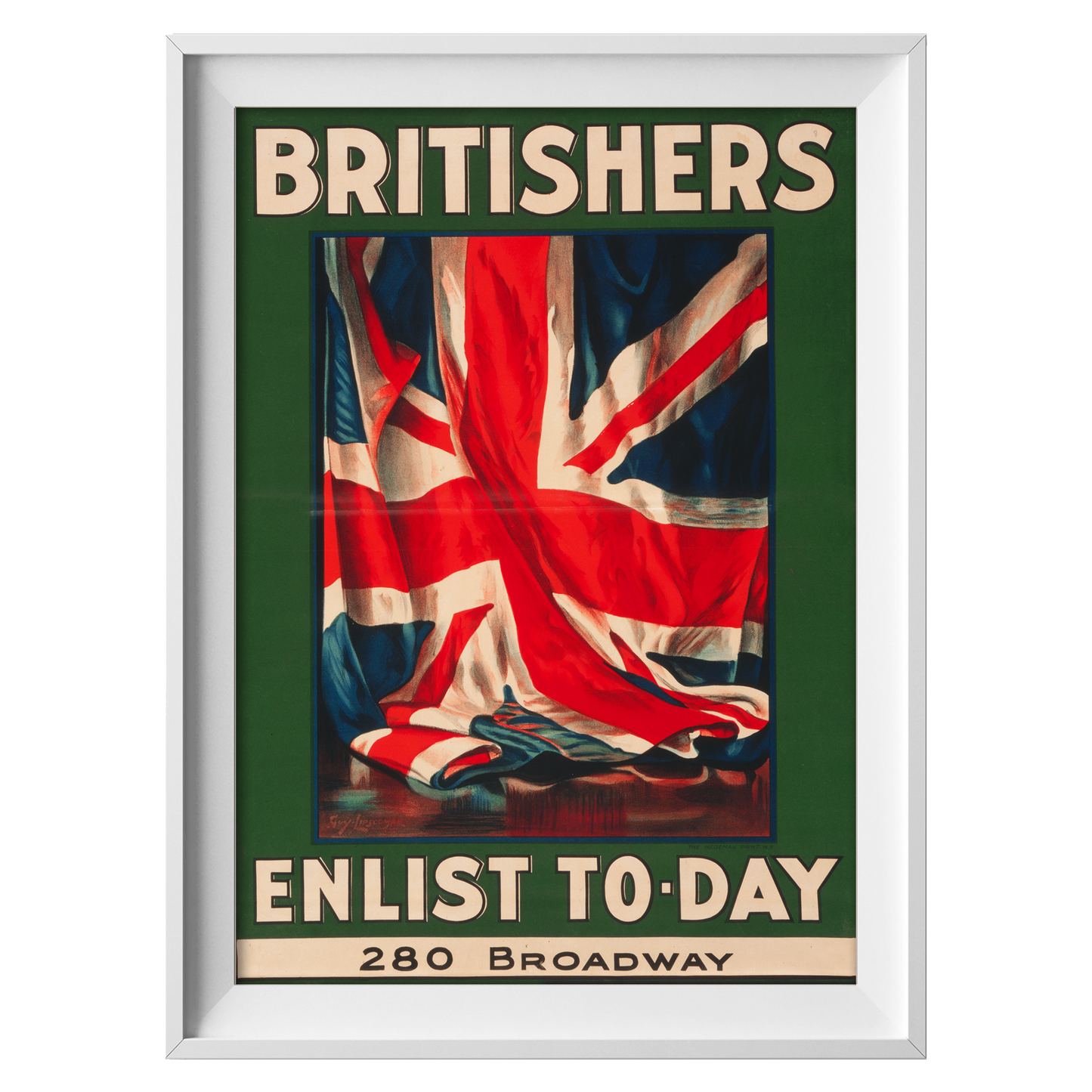 Britishers Enlist - American Propaganda Poster