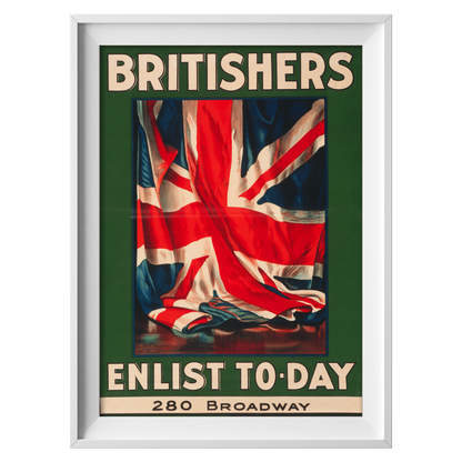 Britishers Enlist - American Propaganda Poster