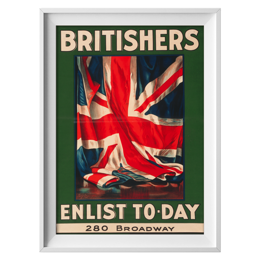 Britishers Enlist - American Propaganda Poster