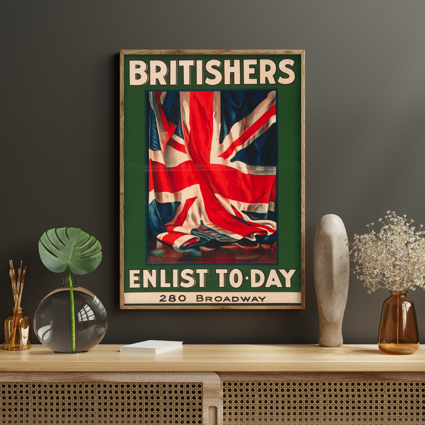 Britishers Enlist - American Propaganda Poster