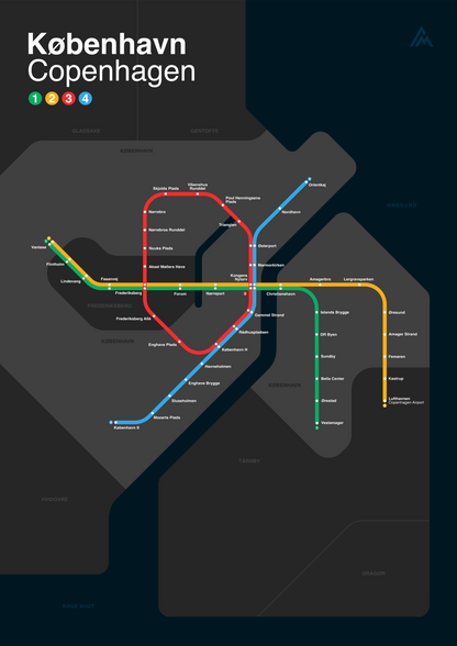 Copenhagen Metro map