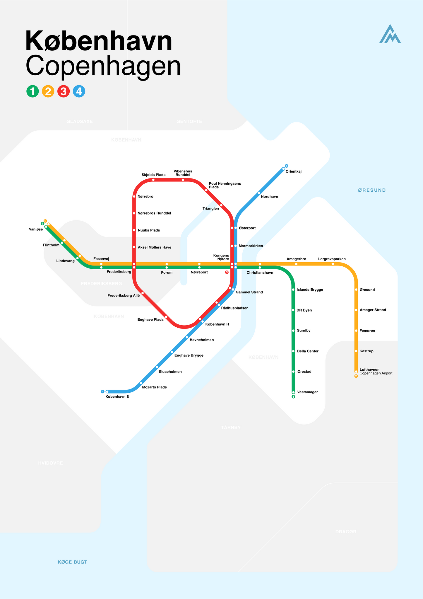 Copenhagen Metro map