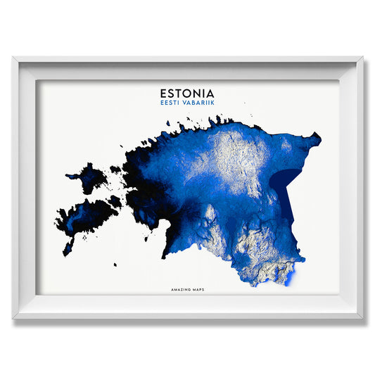 Estonia Relief map - Amazing Maps