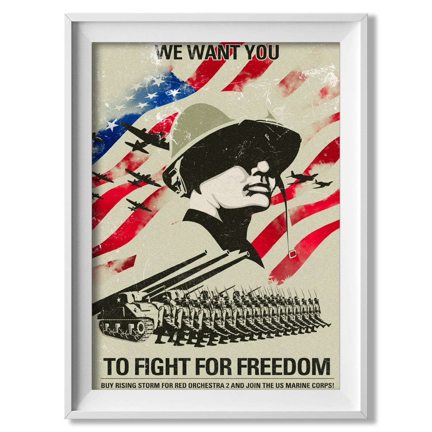 Fight for Freedom - American Propaganda poster - Amazing Maps