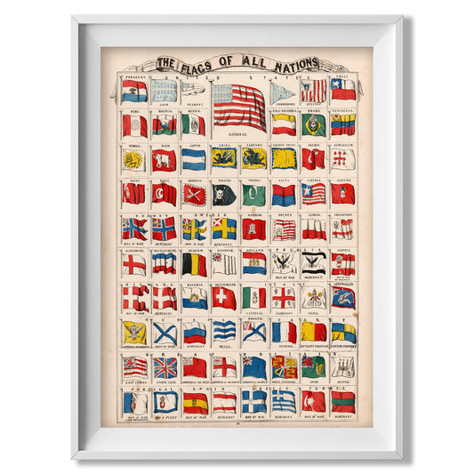 Flags of All Nations - American poster - Amazing Maps