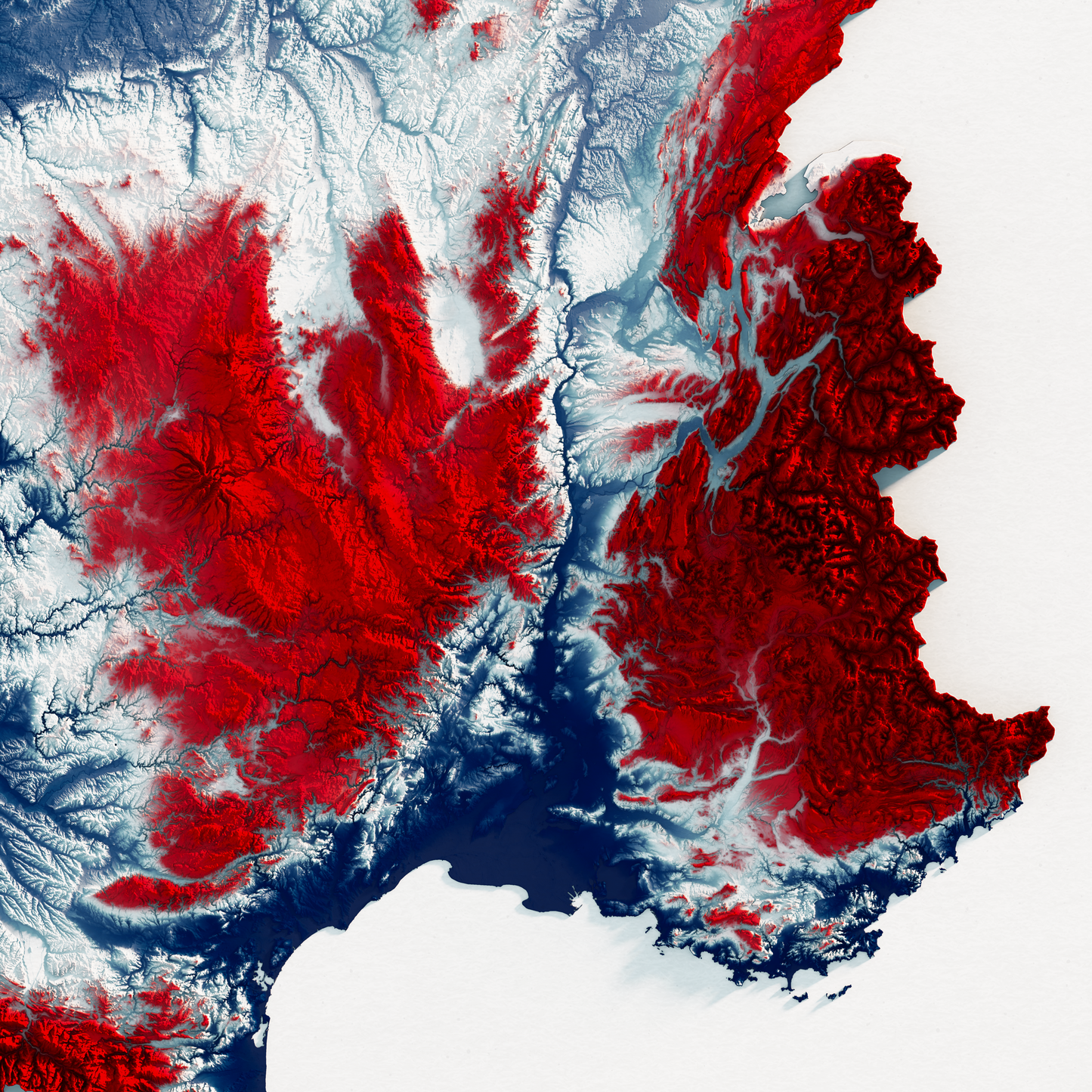 France Relief map