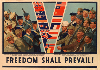Freedom Shall Prevail! - Propaganda Poster - Amazing Maps