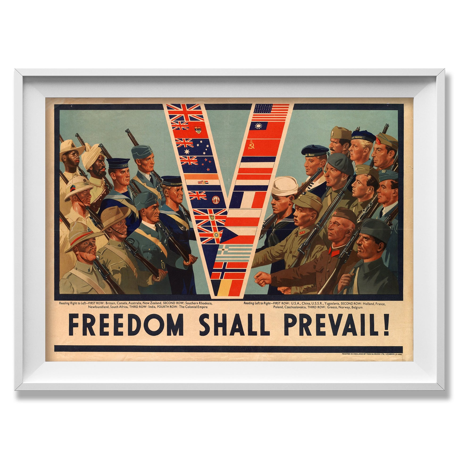 Freedom Shall Prevail! - Propaganda Poster - Amazing Maps