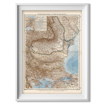 Historic Map of Bulgaria & Romania - Amazing Maps