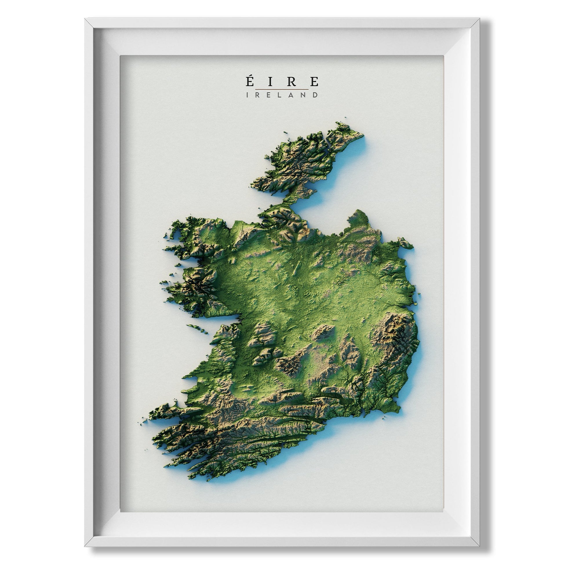 Ireland Realistic Relief map - Amazing Maps