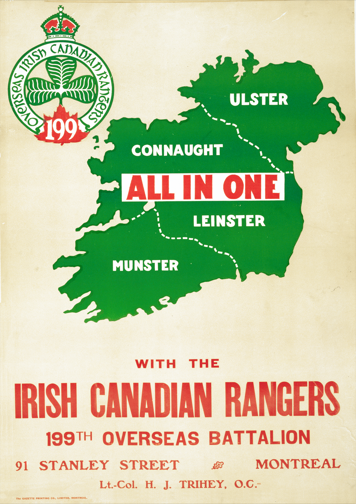 Irish Canadian Rangers - Propaganda Poster