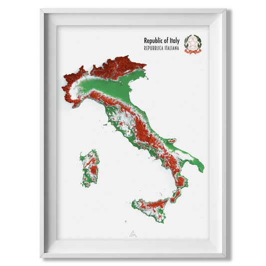 Italy Relief map