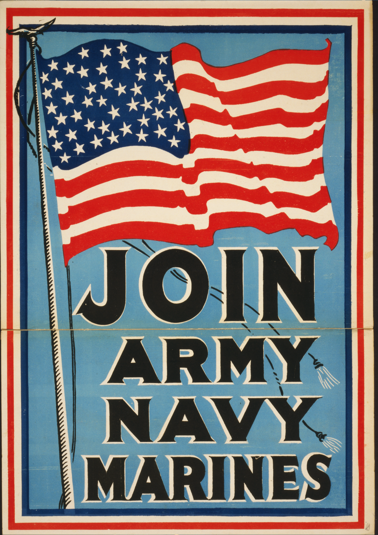 Join Army, Navy, Marines - American Propaganda Poster