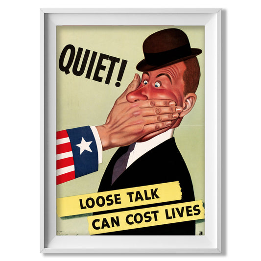 Loose Talk Can Cost Lives! - American Poster - Amazing Maps