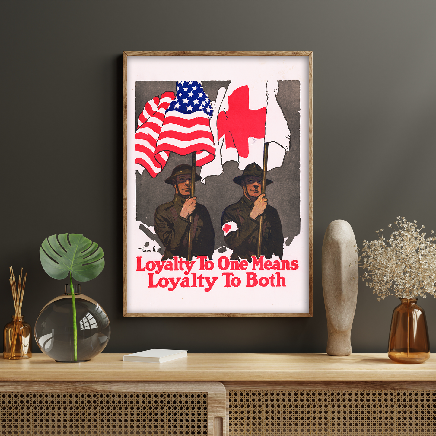 Loyalty to Both - American Propaganda Poster