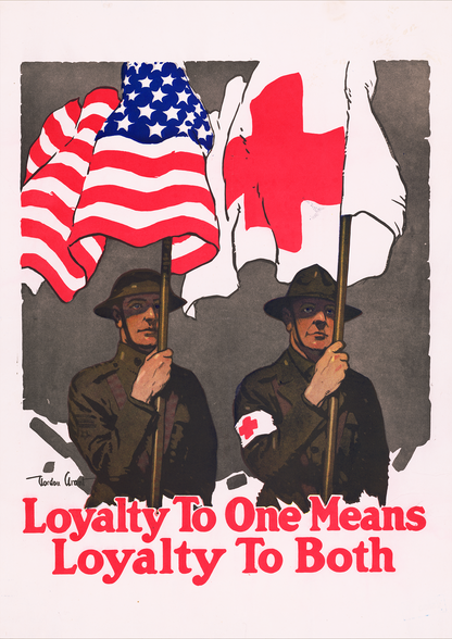 Loyalty to Both - American Propaganda Poster