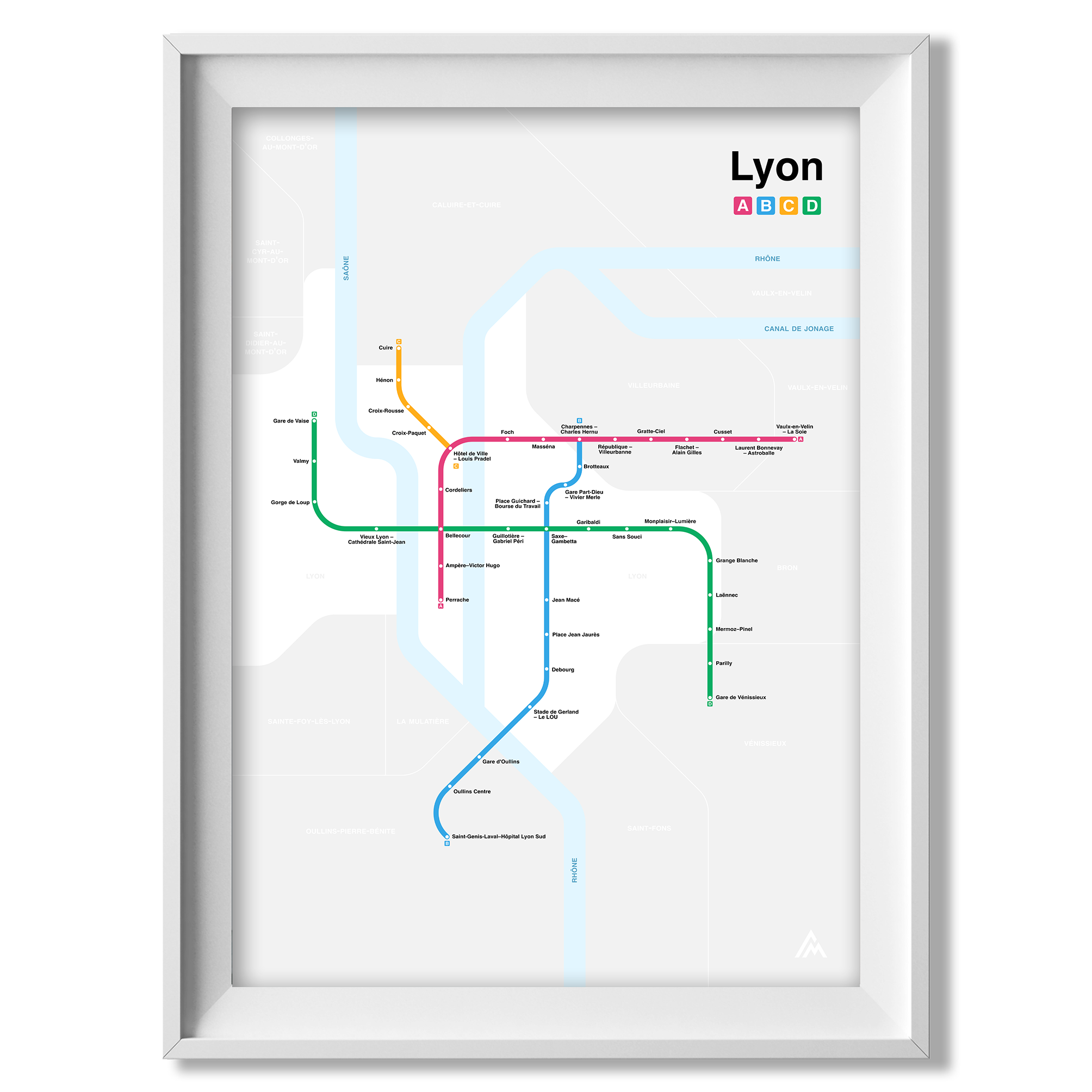 Lyon Metro map – Amazing Maps