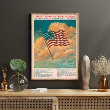 Many Peoples, One Nation - American Propaganda Poster