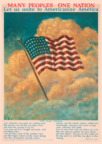 Many Peoples, One Nation - American Propaganda Poster