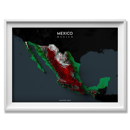 Mexico Relief map - Amazing Maps