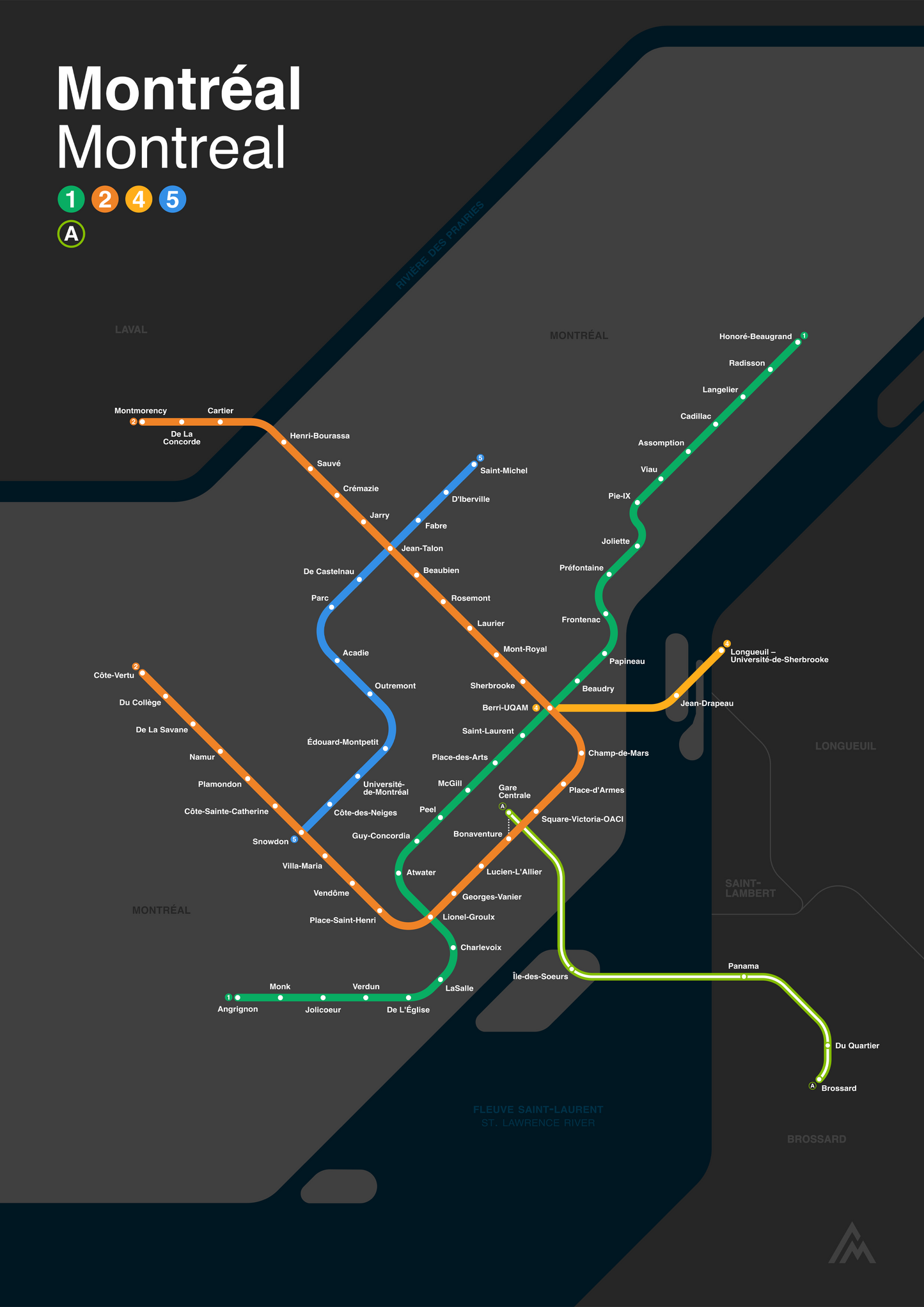 Montreal Metro map