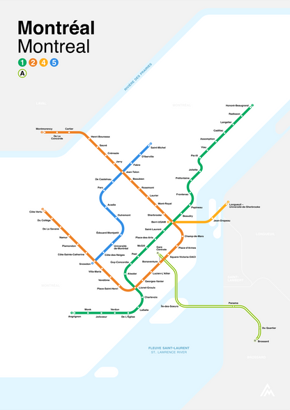 Montreal Metro map