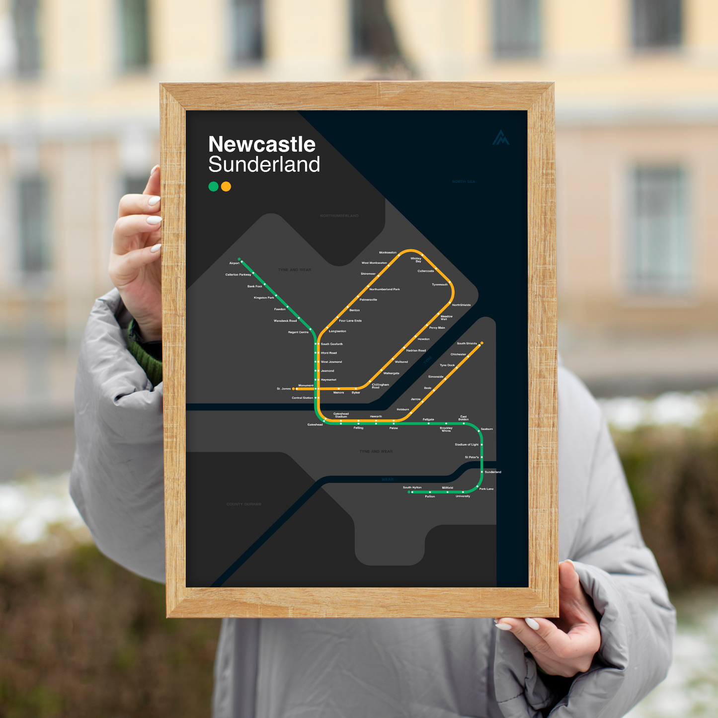 Newcastle Metro map