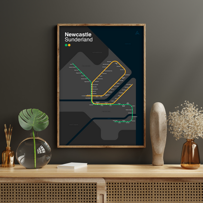 Newcastle Metro map