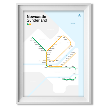 Newcastle Metro map