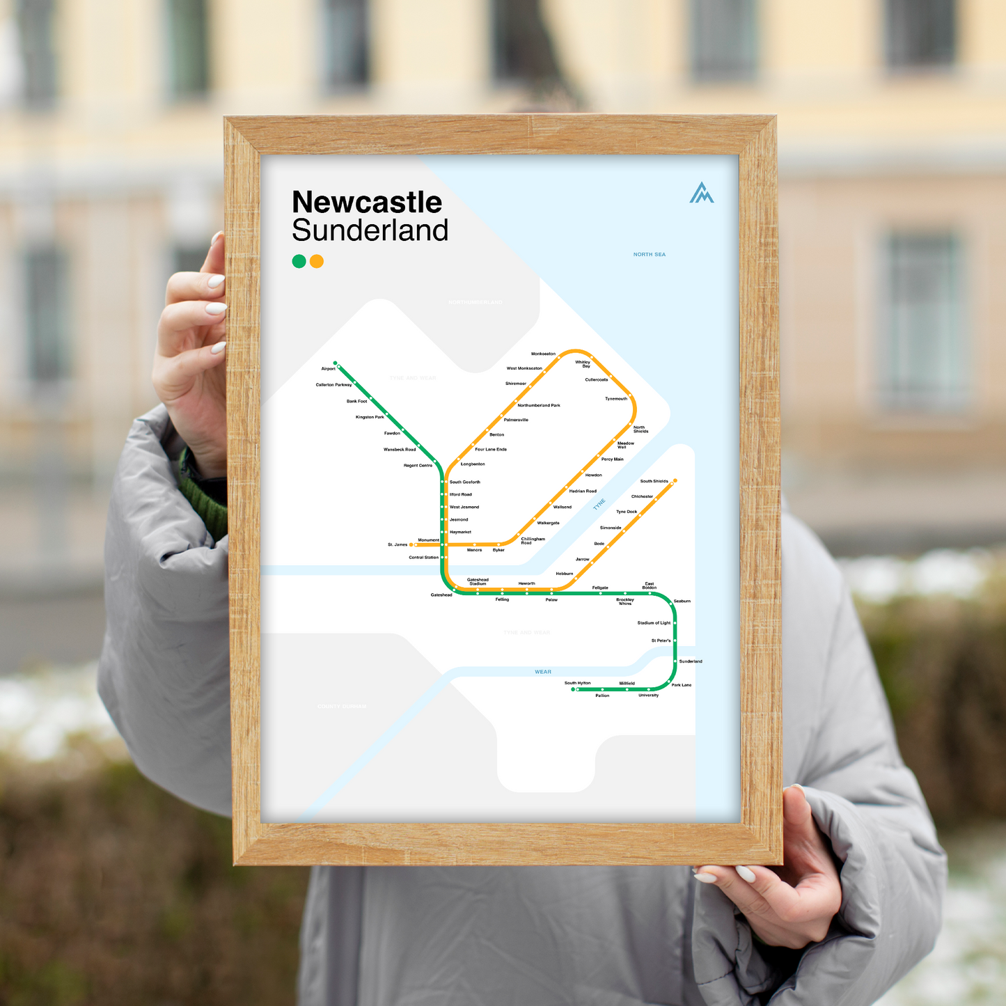 Newcastle Metro map