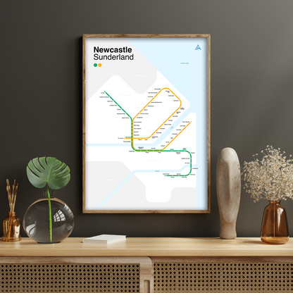 Newcastle Metro map