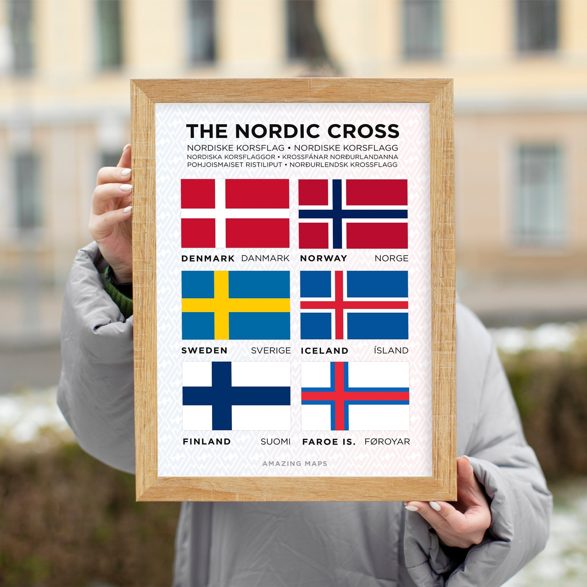 Nordic Cross Flag Poster - Amazing Maps