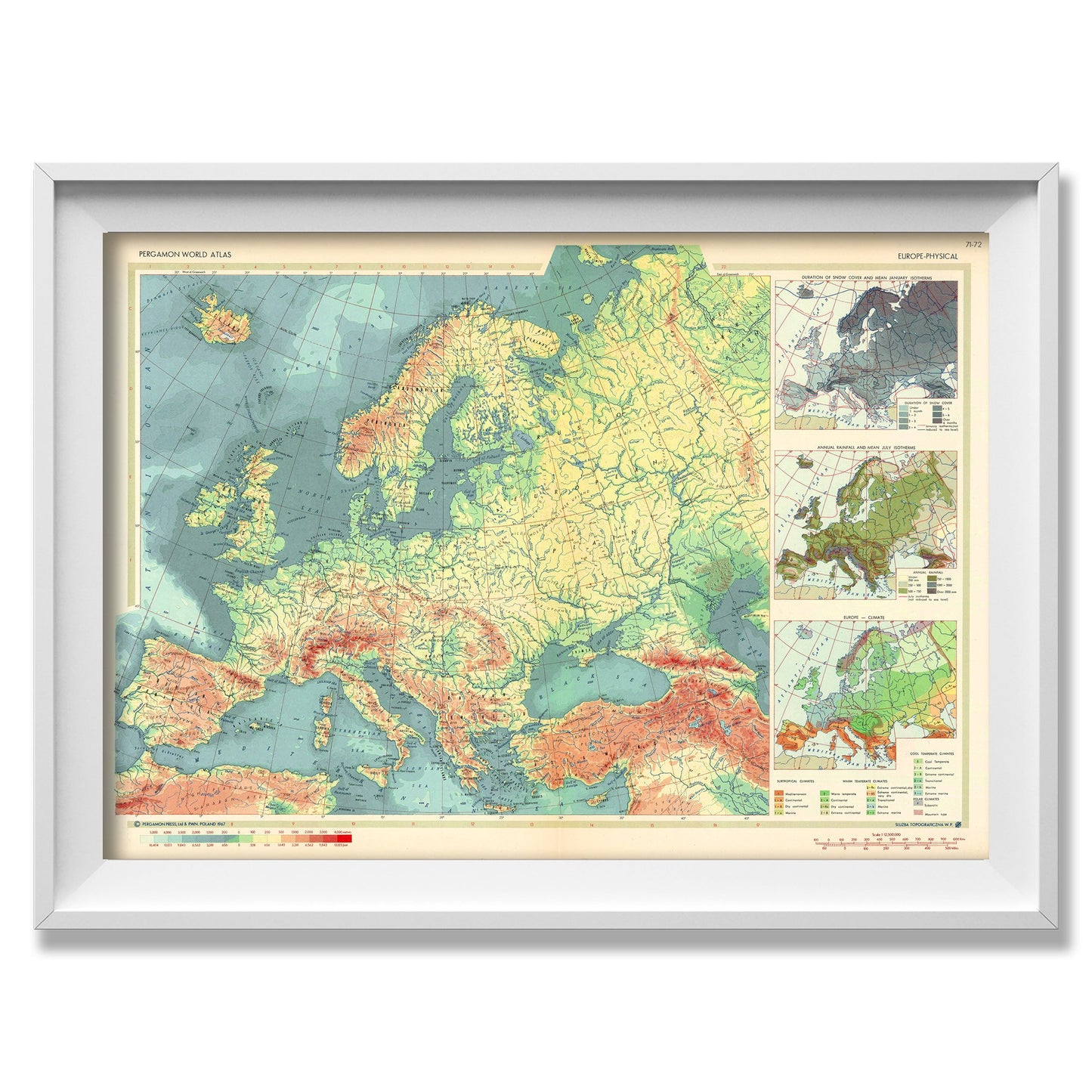 Pergamon Map of Europe in 1967 - Amazing Maps