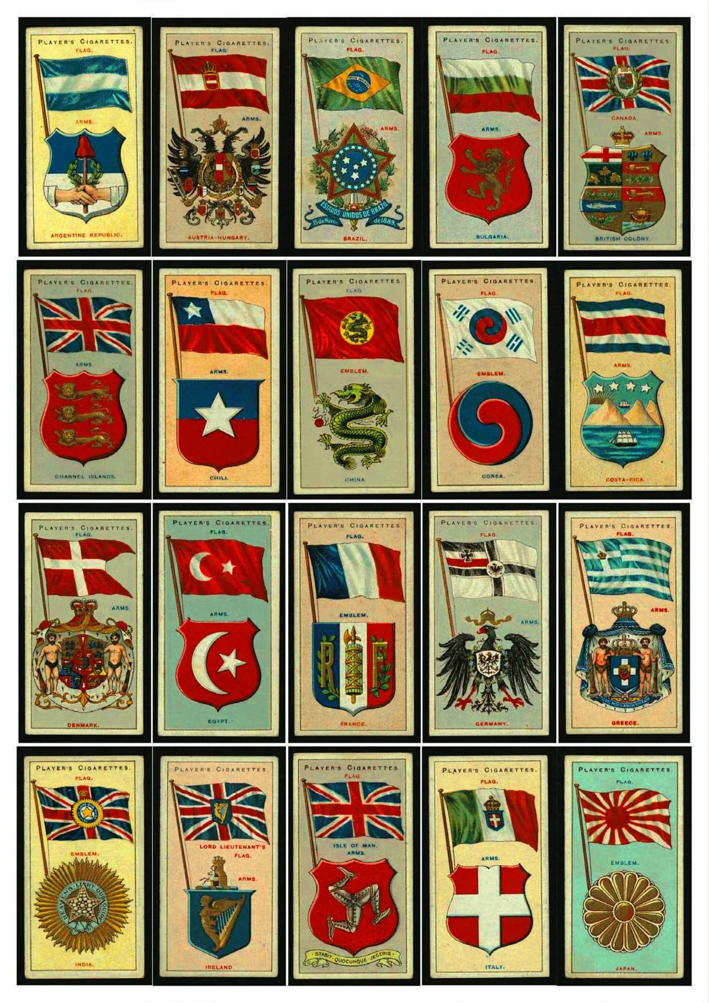 Player's Cigarettes Flag Poster - Amazing Maps