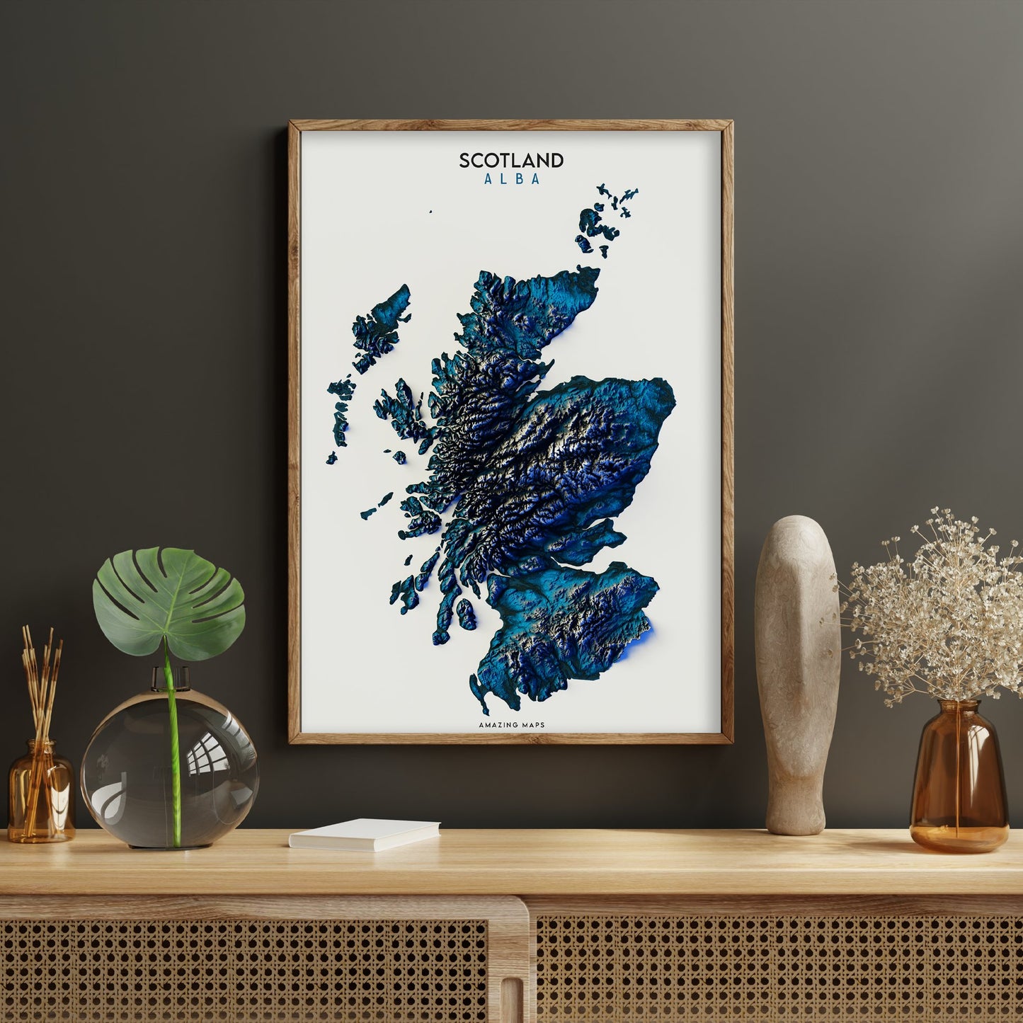 Scotland Relief map - Amazing Maps