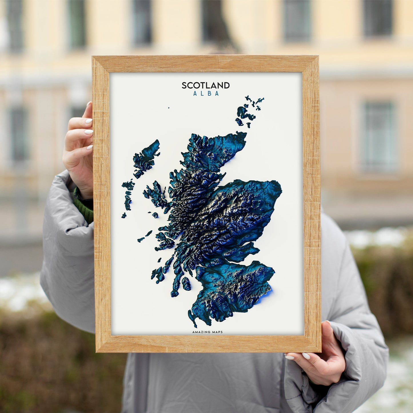 Scotland Relief map - Amazing Maps